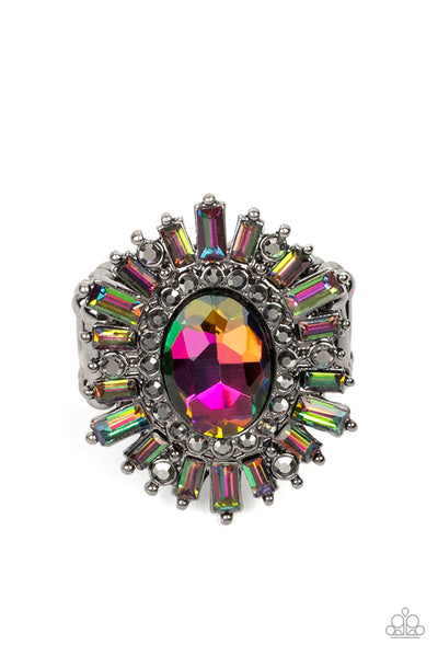 Paparazzi Astral Attitude Multi Oil Spill Ring