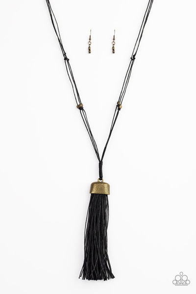 Paparazzi Brush It Off Brass Necklace