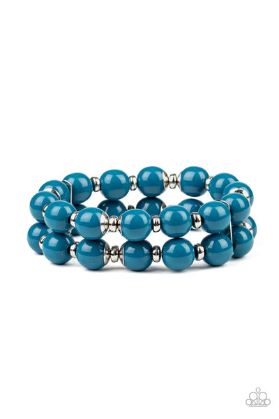 Paparazzi Bubble Blast Off Blue Bracelet