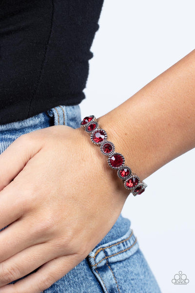 Paparazzi Phenomenally Perennial Red Bracelet