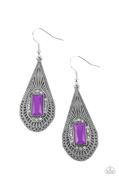 Paparazzi Deco Dreaming Purple Earrings