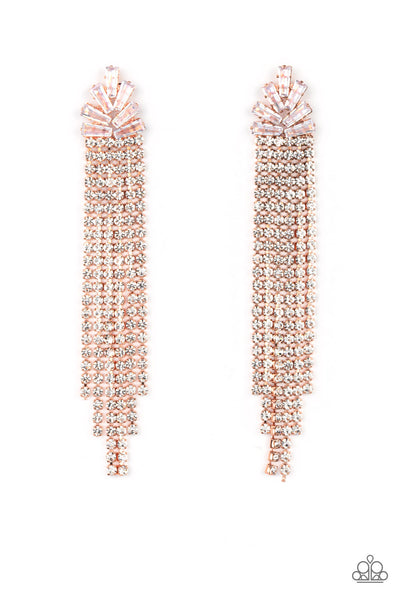 Paparazzi Overnight Sensation - Copper Earrings