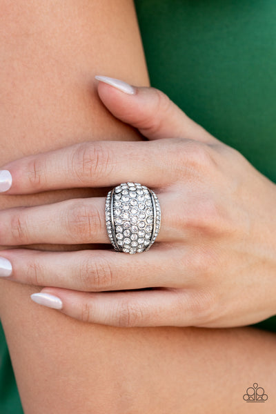 Paparazzi Running OFF SPARKLE White Ring  September LOP