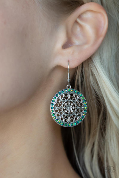 Paparazzi Bollywood Ballroom Green Earrings