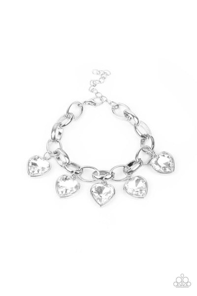 Paparazzi Candy Heart Charmer White Bracelet