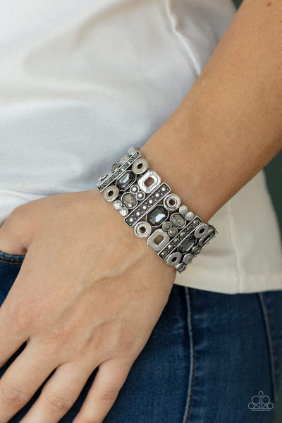 Paparazzi Dynamically Diverse Silver Bracelet