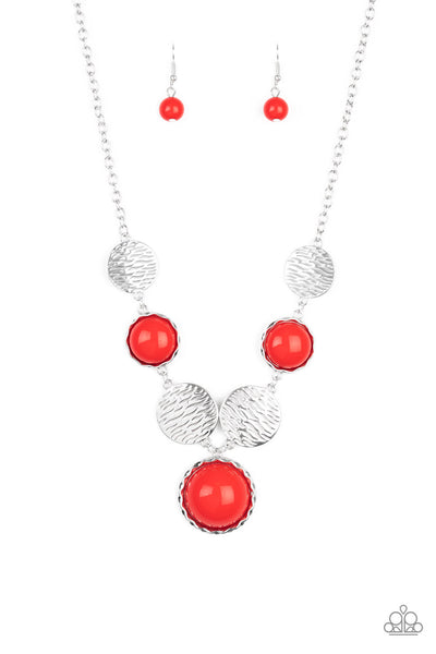 Paparazzi Bohemian Bombshell - Red Necklace