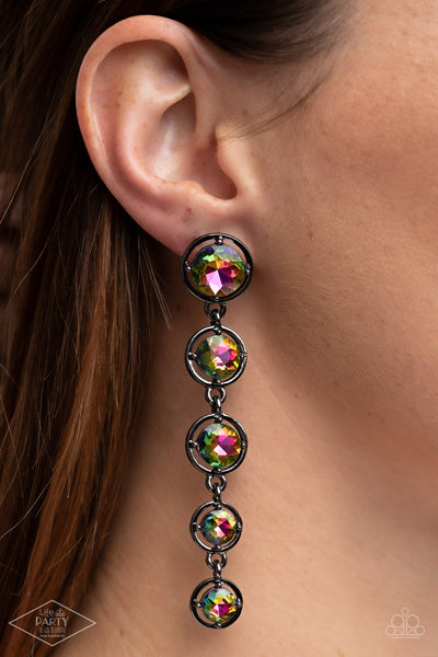 Paparazzi Drippin In Starlight - Multi Oil Spill Earrings