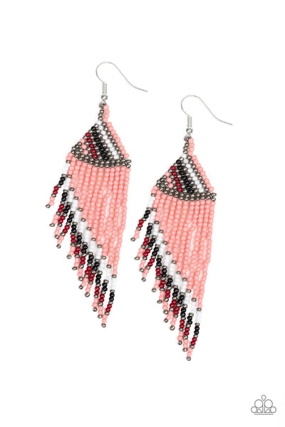 Paparazzi Bodaciously Bohemian Orange earrings