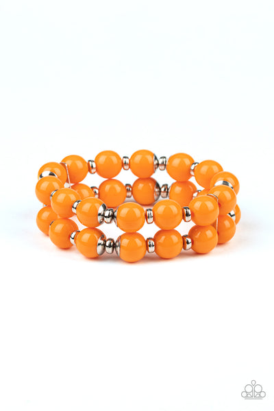 Paparazzi Bubble Blast Off Orange Bracelet
