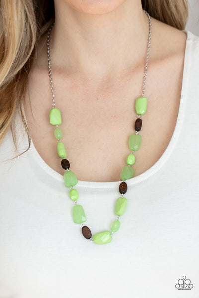 Paparazzi Meadow Escape - Green Necklaces
