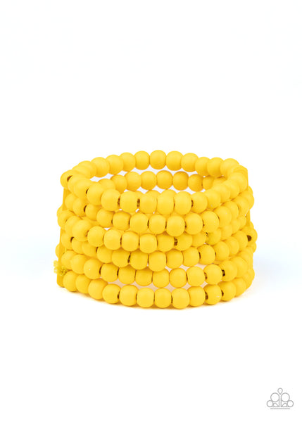 Paparazzi Diving in Maldives - Yellow Bracelet