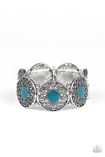 Paparazzi Painted Garden - Blue Bracelet