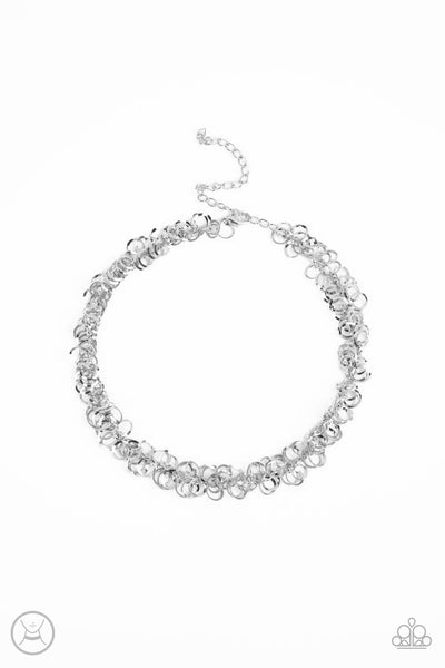 Paparazzi Cause a Commotion - Silver ChokerNecklace