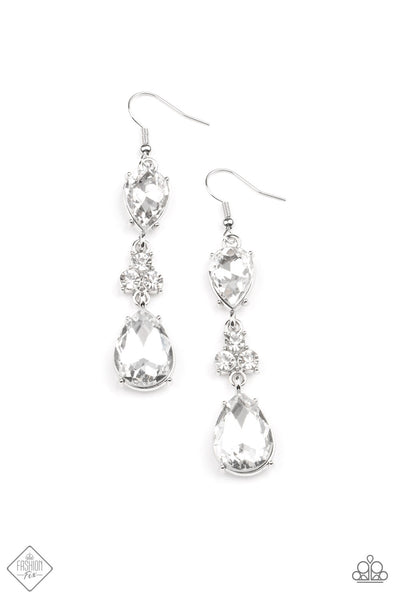 Paparazzi Once Upon a Twinkle earrings white