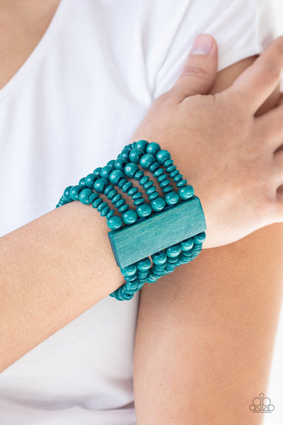 Paparazzi Dont Stop BELIZE-ing - Blue Bracelet