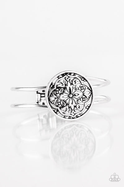 Paparazzi Mandala Majesty - Silver Hinged Bracelet