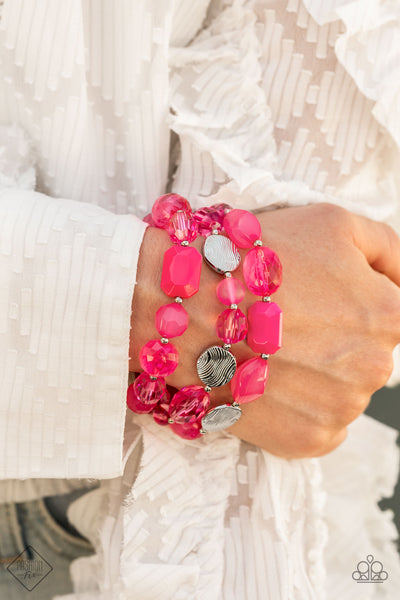 Paparazzi Oceanside Bliss - Pink Bracelet