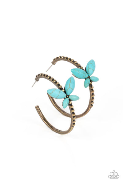 Paparazzi Bohemian Butterfly - Brass Butterfly Earrings
