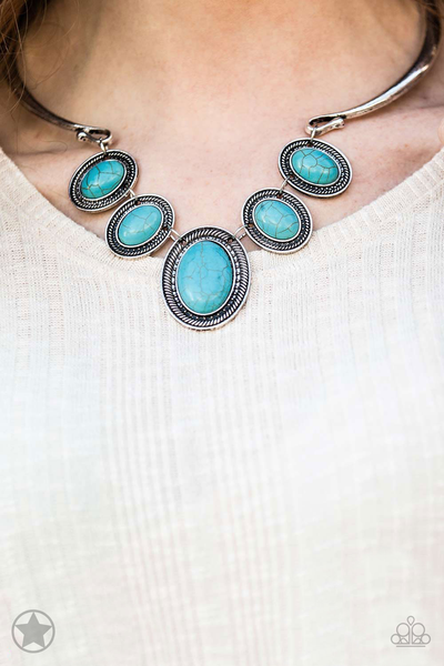Paparazzi River Ride blockbuster Blue Necklace