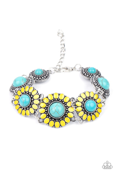 Paparazzi Bodaciously Badlands - Yellow  Bracelet