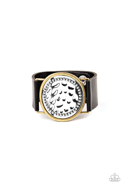 Paparazzi Hold On To Your Buckle - Black Bracelet