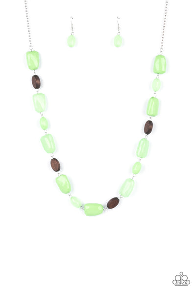 Paparazzi Meadow Escape - Green Necklaces