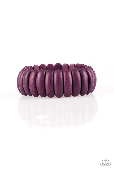 Paparazzi Peacefully Primal - Purple Bracelet