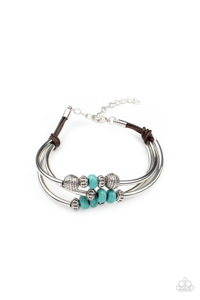 Paparazzi Road Trip Rebel Blue Bracelet