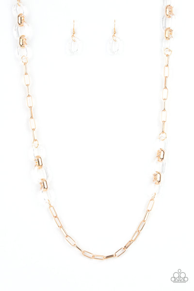 Paparazzi Have I Made Myself Clear? - Gold Necklace
