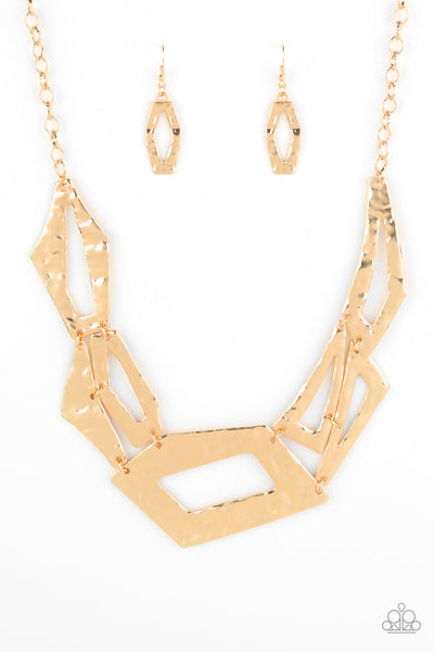 Paparazzi Break The Mold Gold Necklace