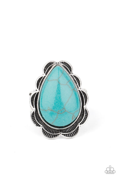Paparazzi BADLANDS Romance Blue Ring