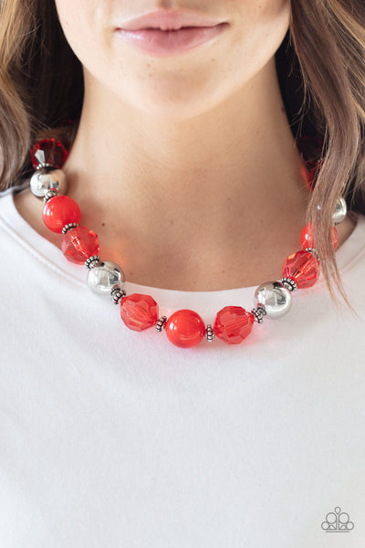 Paparazzi Very Voluminous - Red Necklace