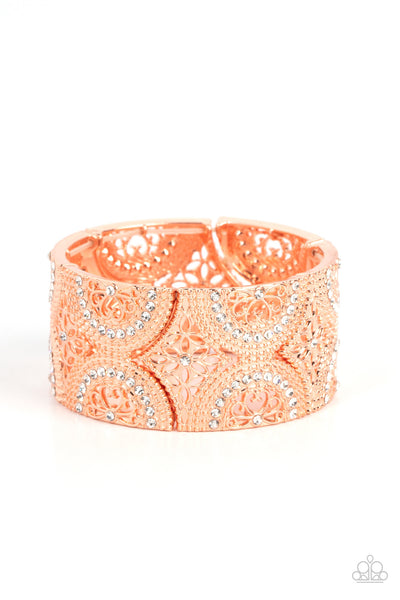 Paparazzi Wheeling and Dealing Shiny Copper Bracelet