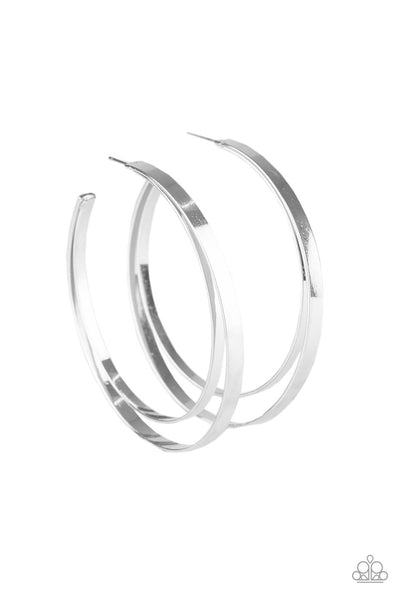 Paparazzi Moon Child Metro - Silver Earrings