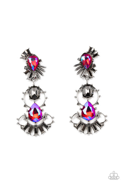 Paparazzi Ultra Universal - Pink Iridescent Earrings