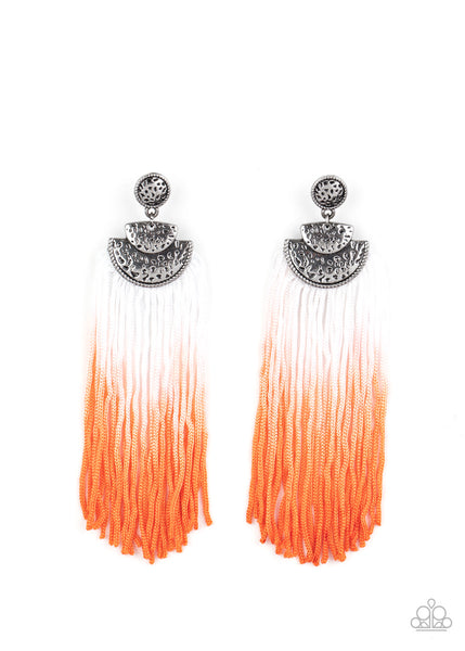 Paparazzi DIP It Up - Orange Earrings