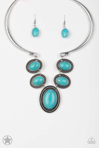 Paparazzi River Ride blockbuster Blue Necklace