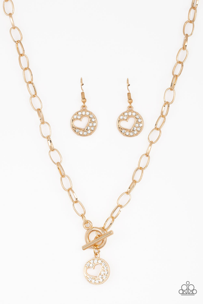 Paparazzi Heartbeat Retreat - Gold Necklace
