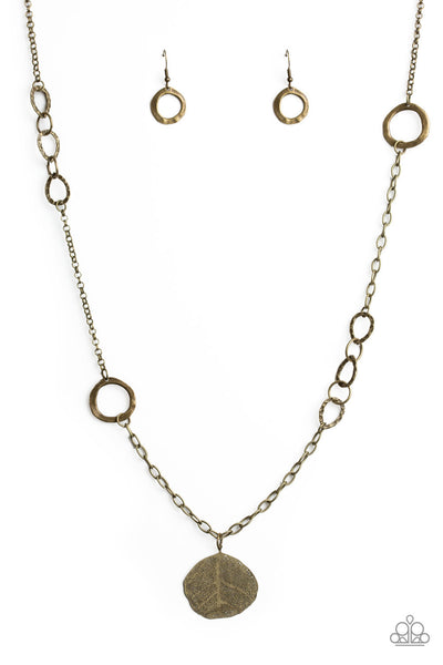 Paparazzi Autumn Collage Brass Necklace