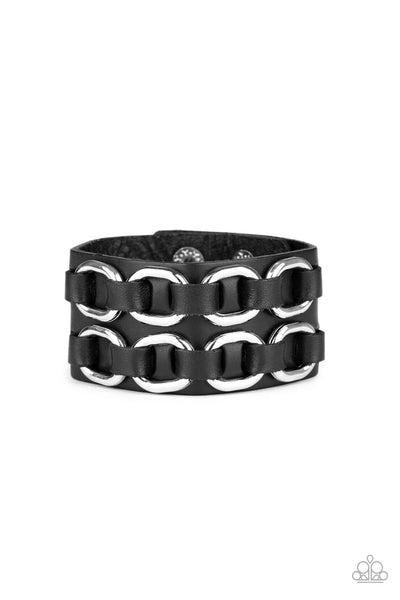 Paparazzi Throttle It Out - Black Urban Bracelet