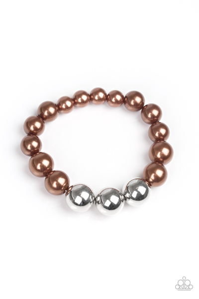 Paparazzi All Dressed UPTOWN Brown Bracelet