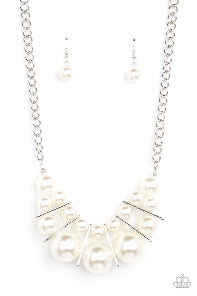 Paparazzi Challenge Accepted - White Pearl Necklace