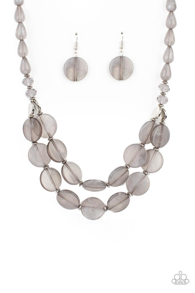 Paparazzi Beach Day Demure Silver Necklace