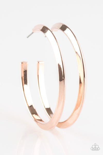 Paparazzi Some Like It HAUTE - Rose Gold Earrings