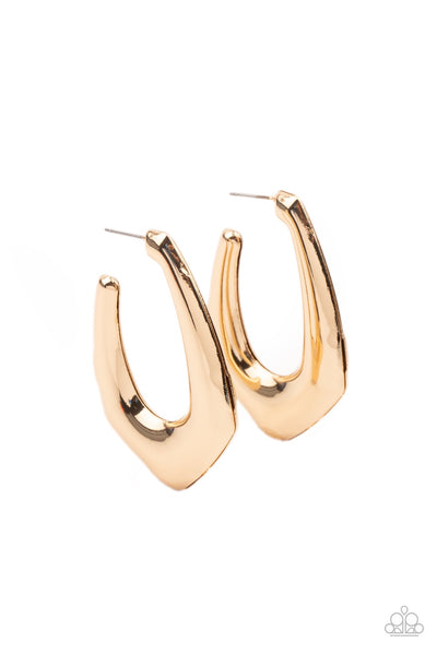 Paparazzi Find Your Anchor Gold Earrings