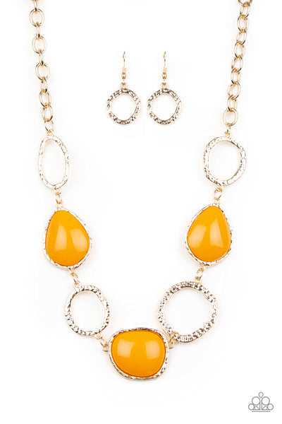 Paparazzi Haute Heirloom - Orange Necklace