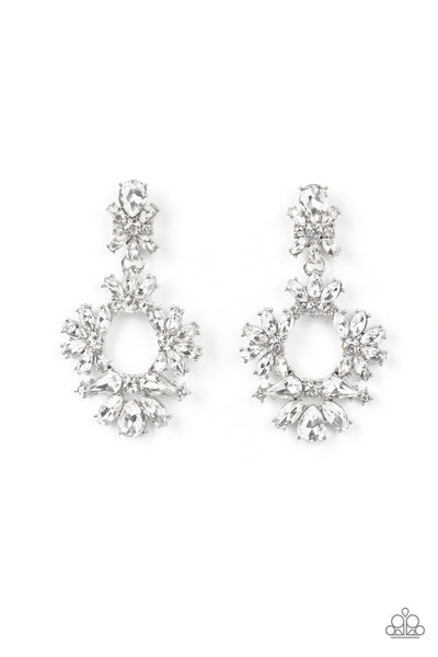 Leave them Speechless - White LOP Earrings