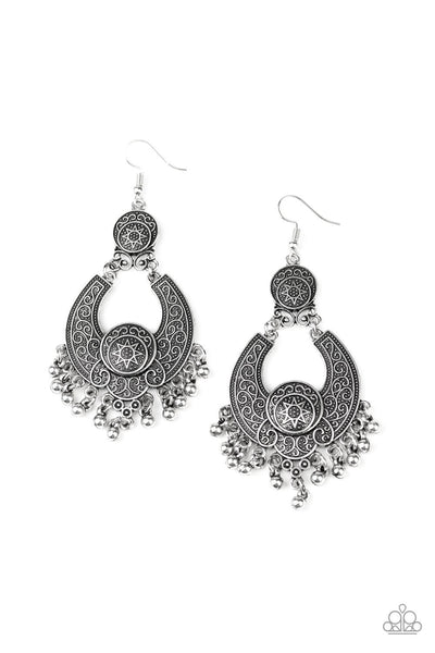 Paparazzi Sunny Chimes - Silver Earrings