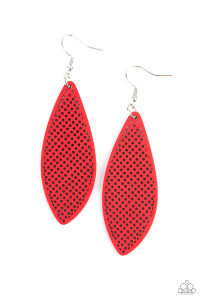 Paparazzi Surf Scene - Red earrings